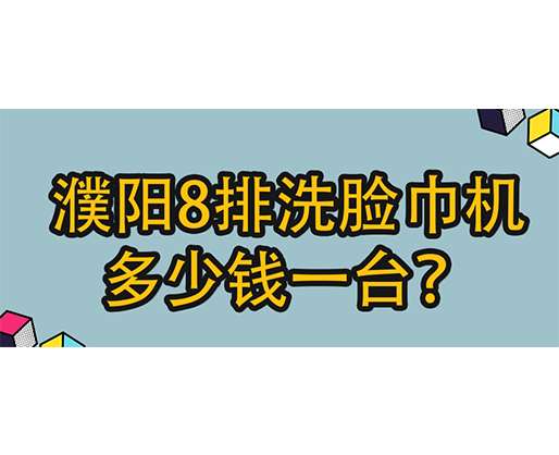 濮陽8排洗臉巾機多少錢一臺？
